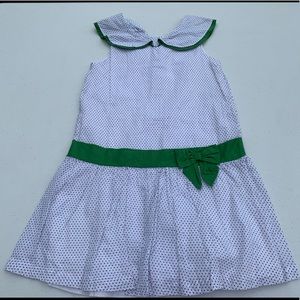 Janie & Jack, size 4, white dress with polka dots